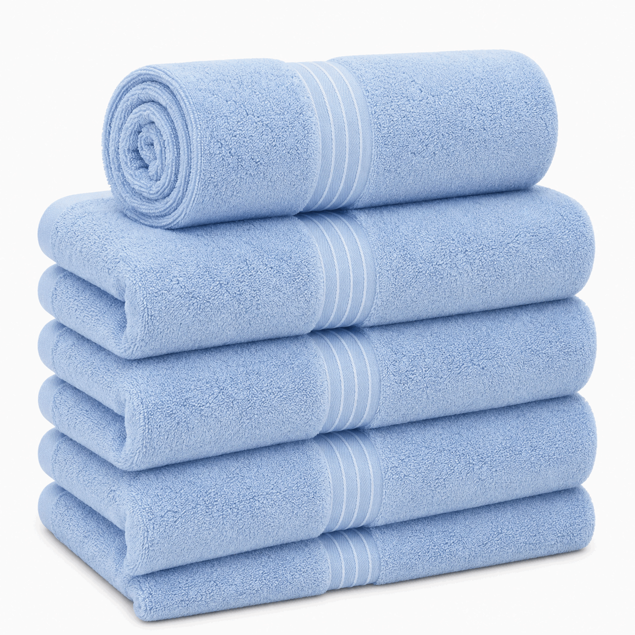 Light Blue Bath Towel 550Gsm Cotton