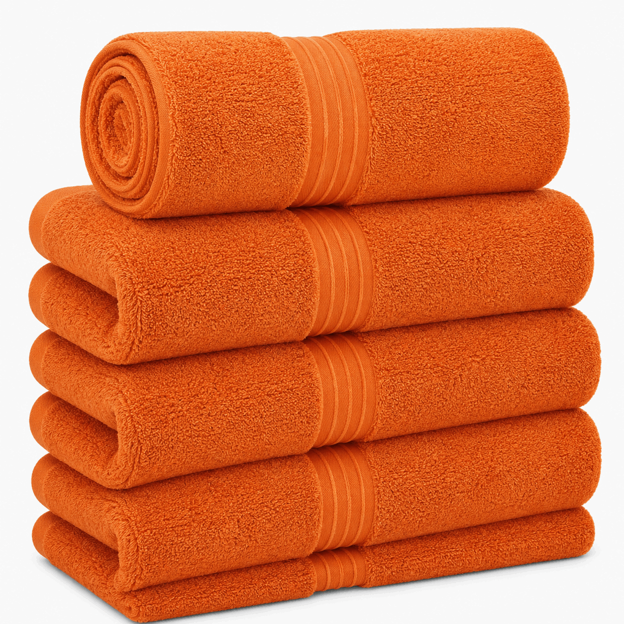 Orange Bath Towel 550Gsm Cotton