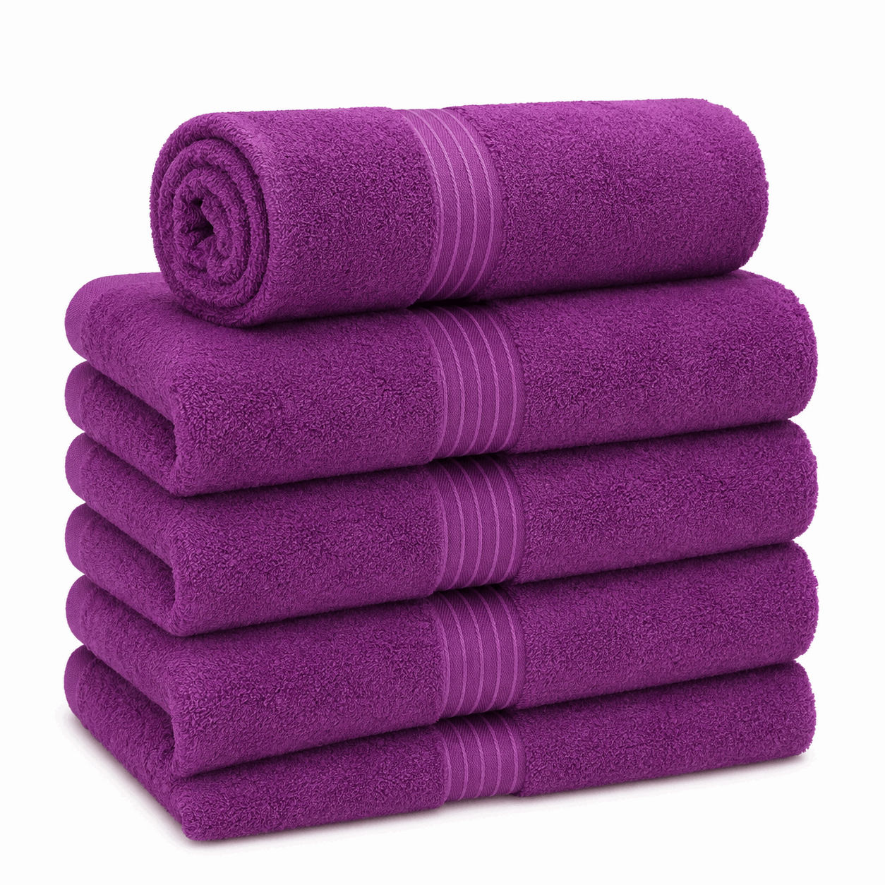Purple Color Bath Towel 550Gsm Cotton