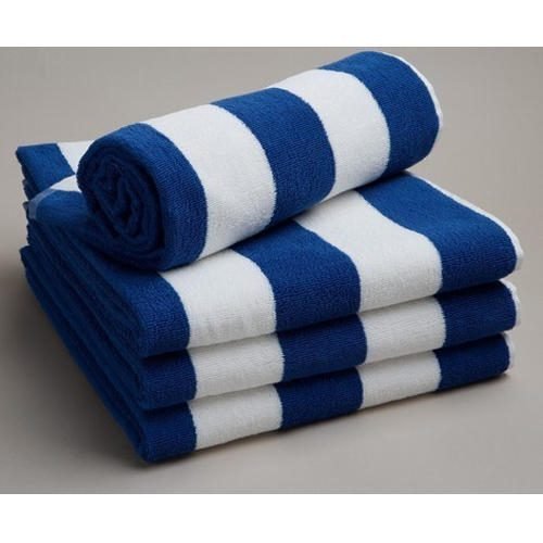Pool Towel Blue White Stripe 90X180Cm