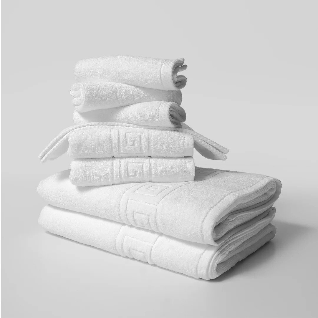 Greek Border 600 GSM Towels for UAE commercial textile supply