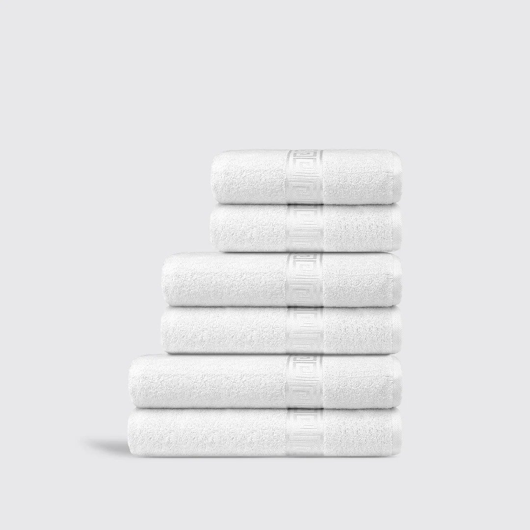 Greek Borders Hotel Towels for UAE commercial textile supply