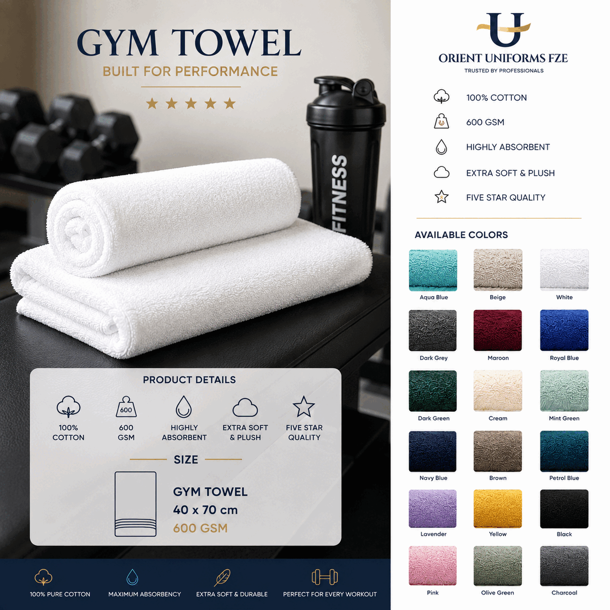 Gym Towel Supplier Wholesale Dubai