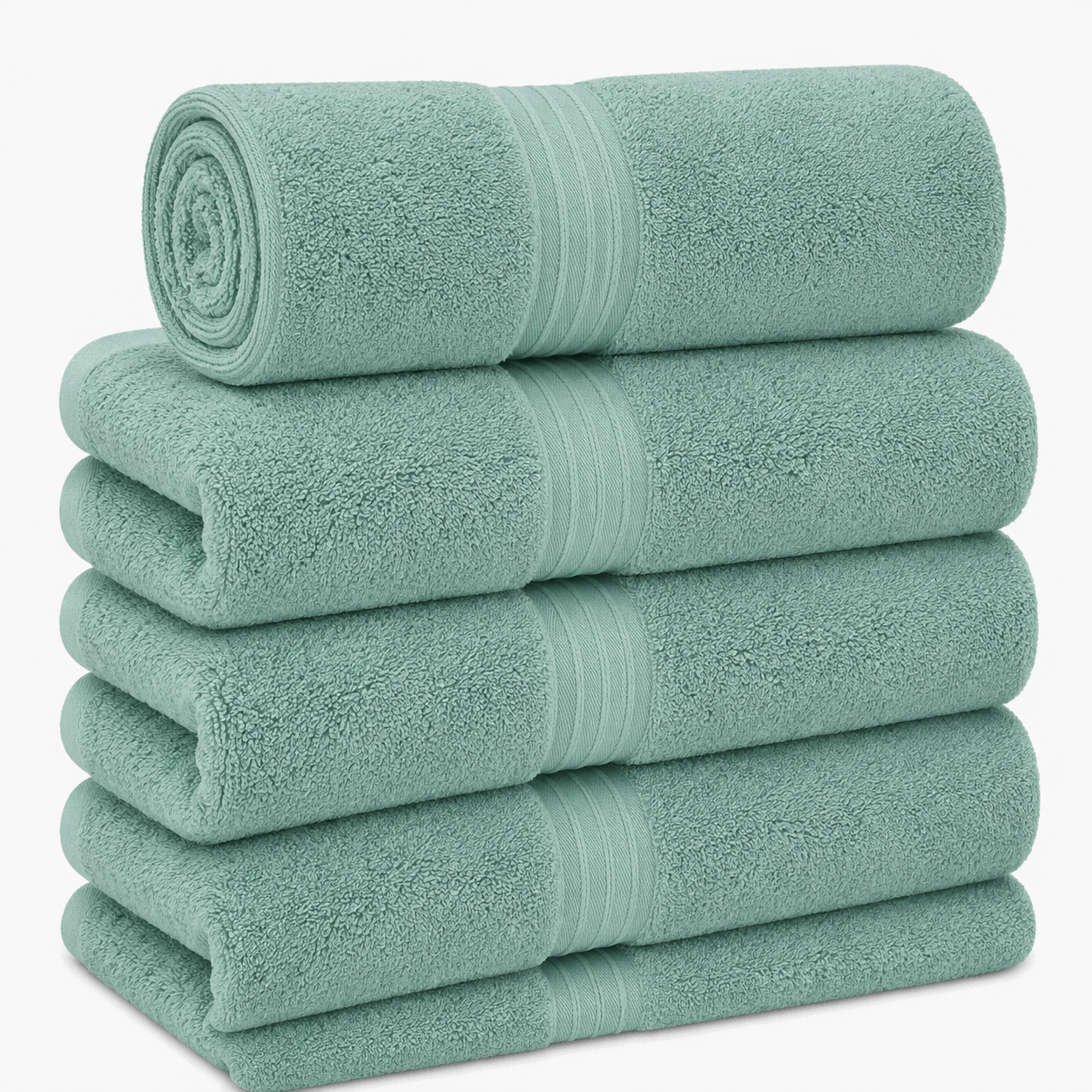Dark Mint Green Hair Towel 550Gsm Cotton