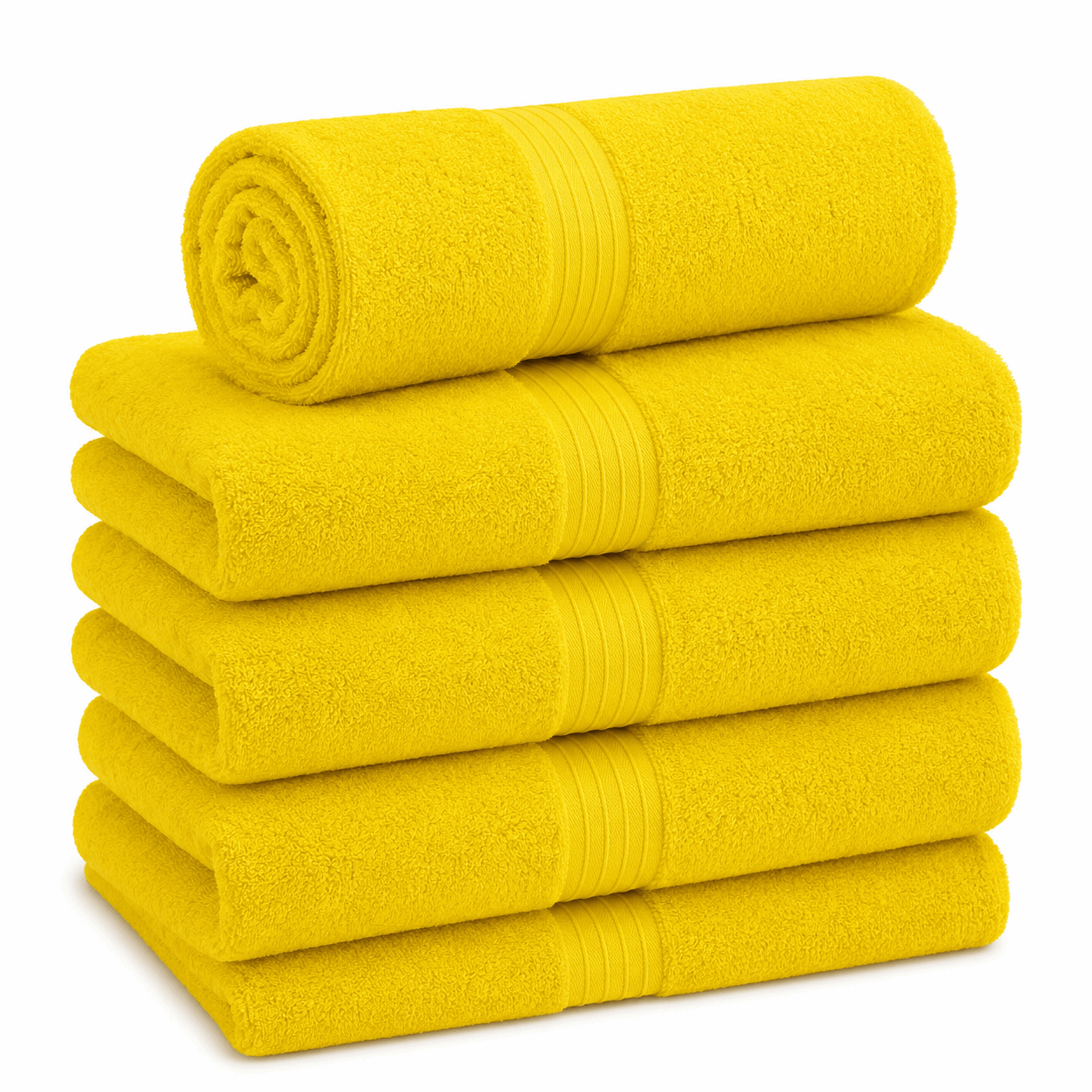 Golden Yellow Towel 550 GSM Cotton for UAE commercial textile supply