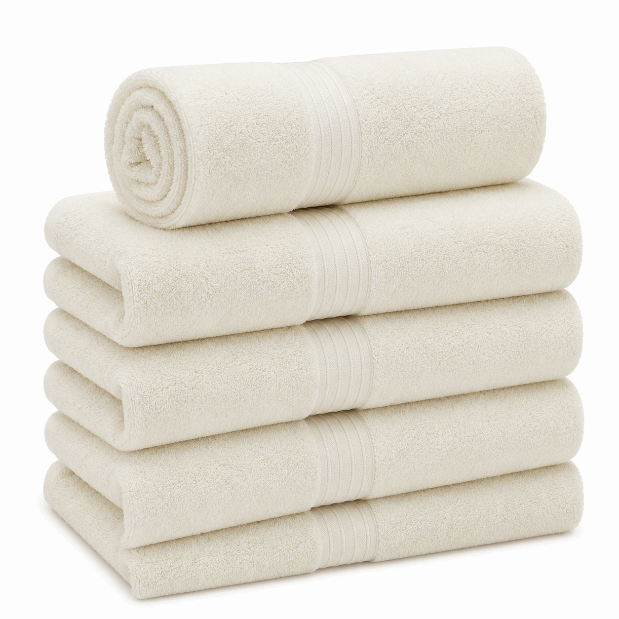 Hand Towel Cream Color Towel 550Gsm Cotton