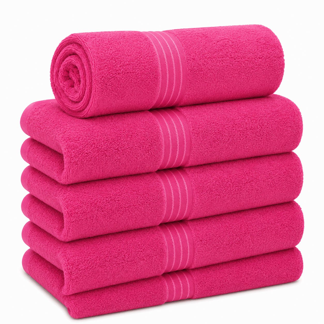 Hand Towel Fuchsia Pink Color Towel 550Gsm Cotton