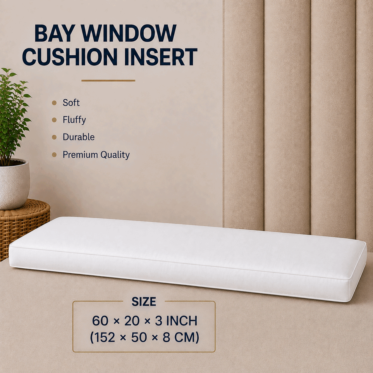 Bay Window Cushion for UAE commercial textile supply