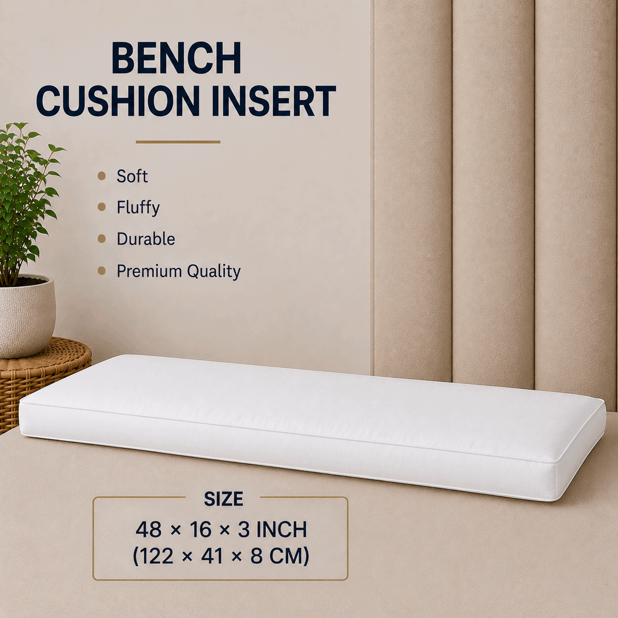 Bench Cushion Insert for UAE commercial textile supply