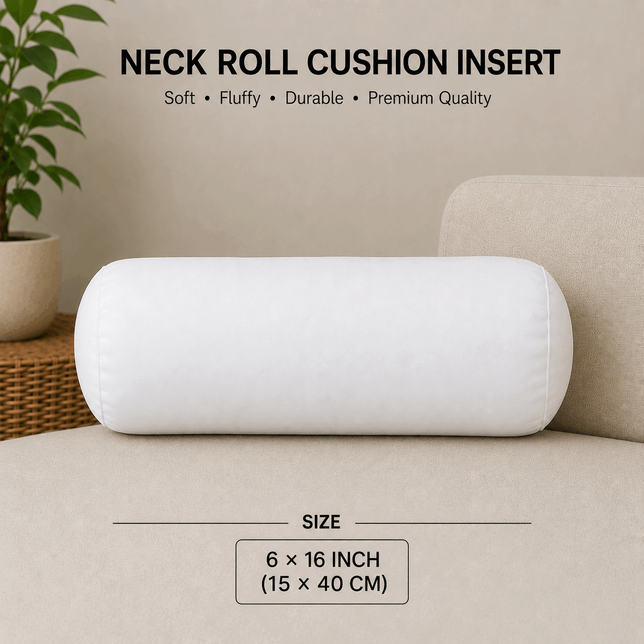 Neck Roll Cushion Insert for UAE commercial textile supply