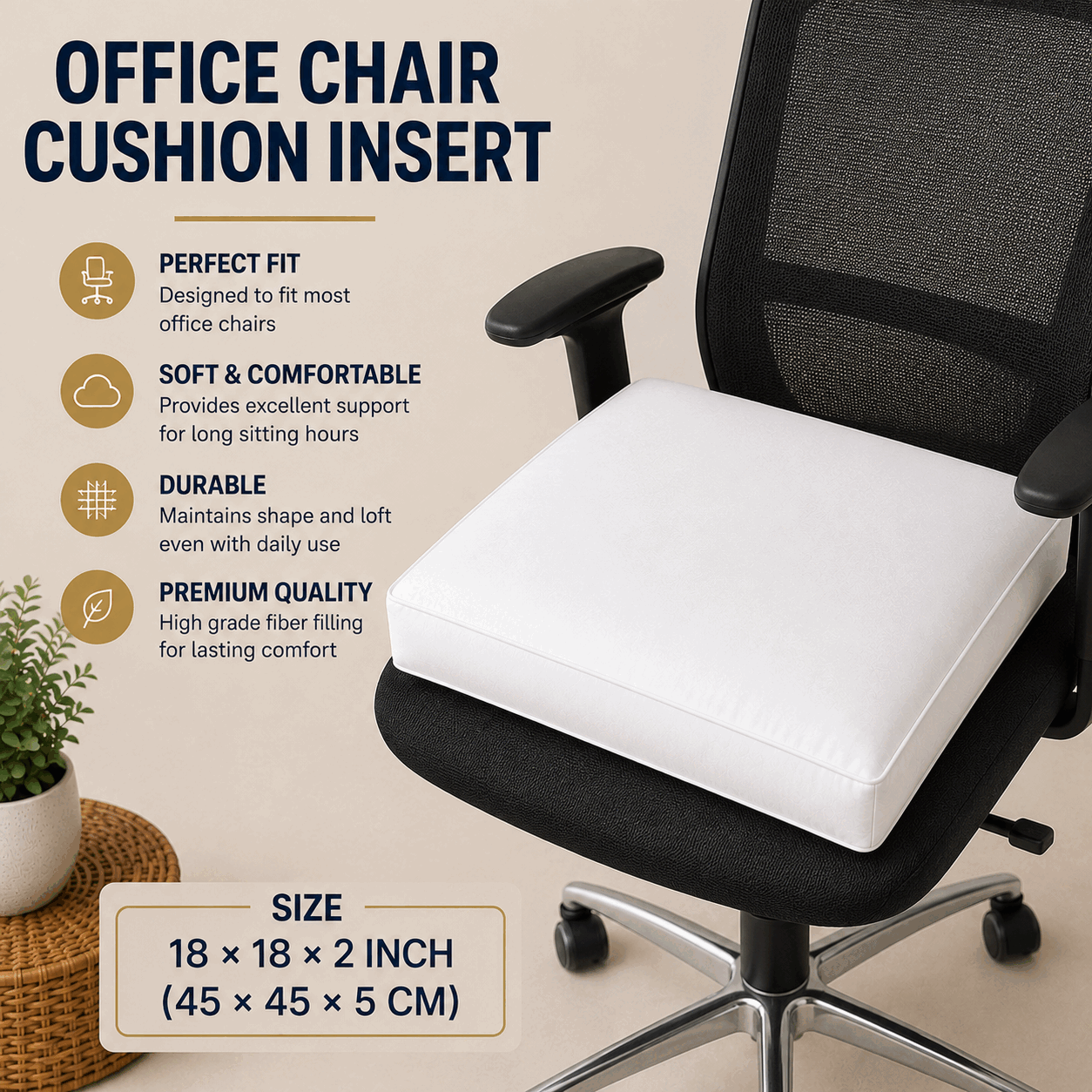 Office Chair Cushion for UAE commercial textile supply