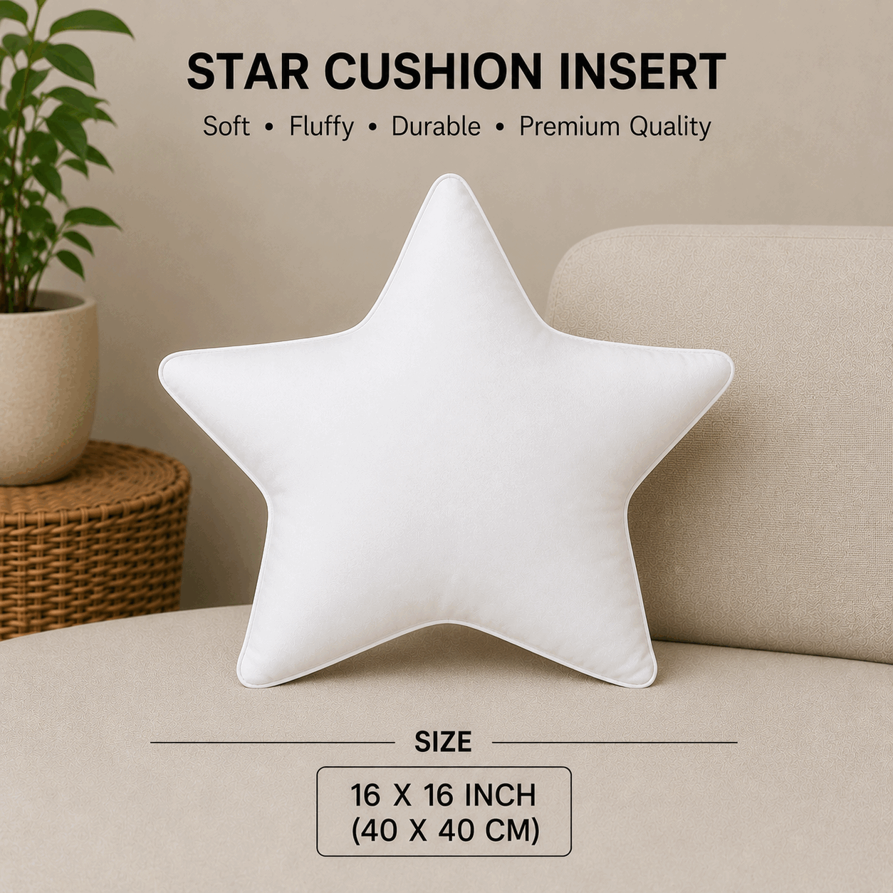 Star Cushion Insert for UAE commercial textile supply