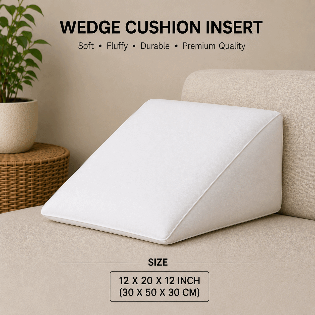 Wedge Cushion Insert for UAE commercial textile supply