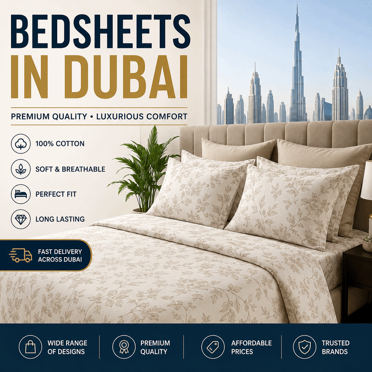 Bed Sheets In Dubai for UAE commercial textile supply