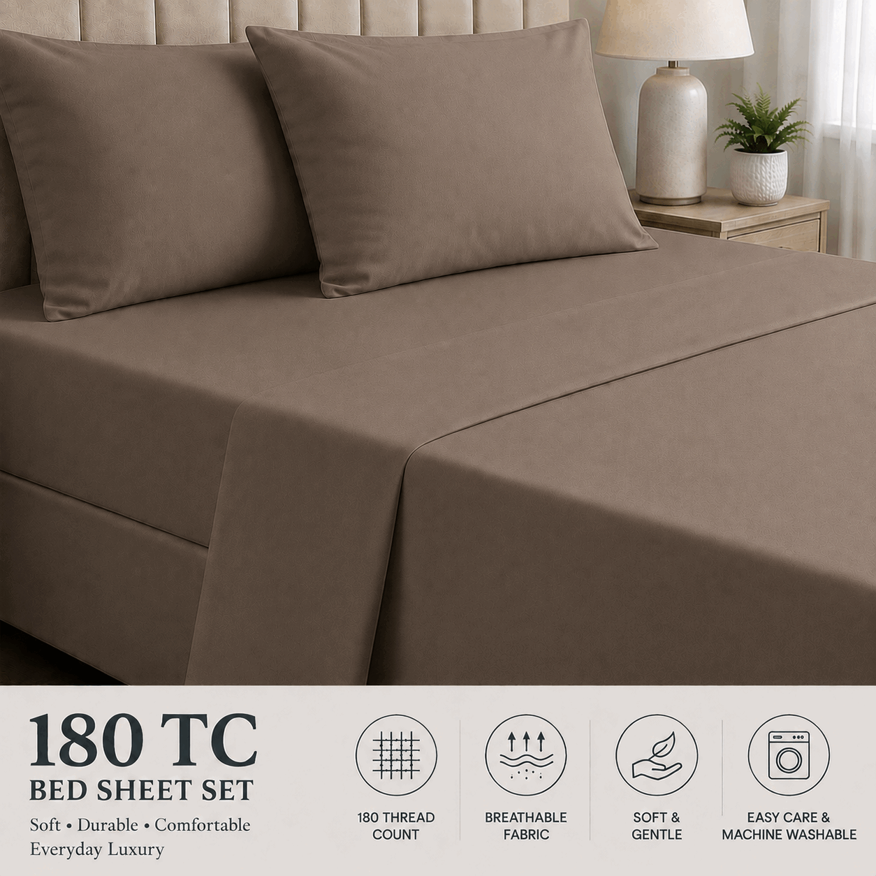 Dark Brown Bed Sheet