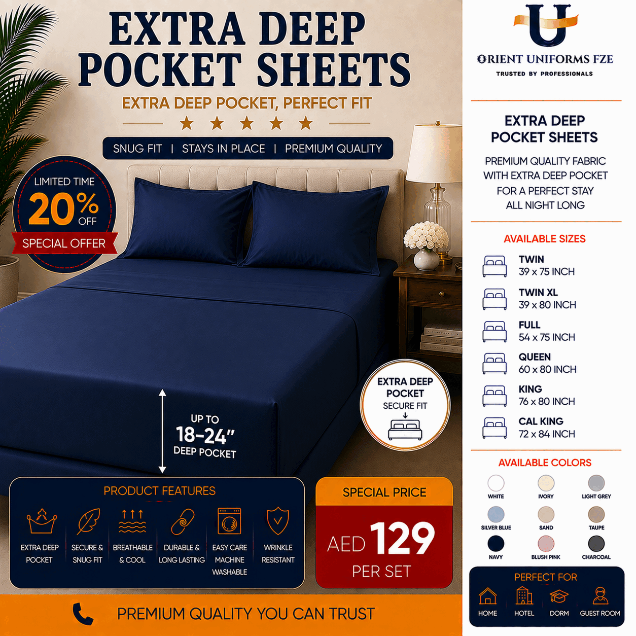 Extra Deep Pocket Sheets