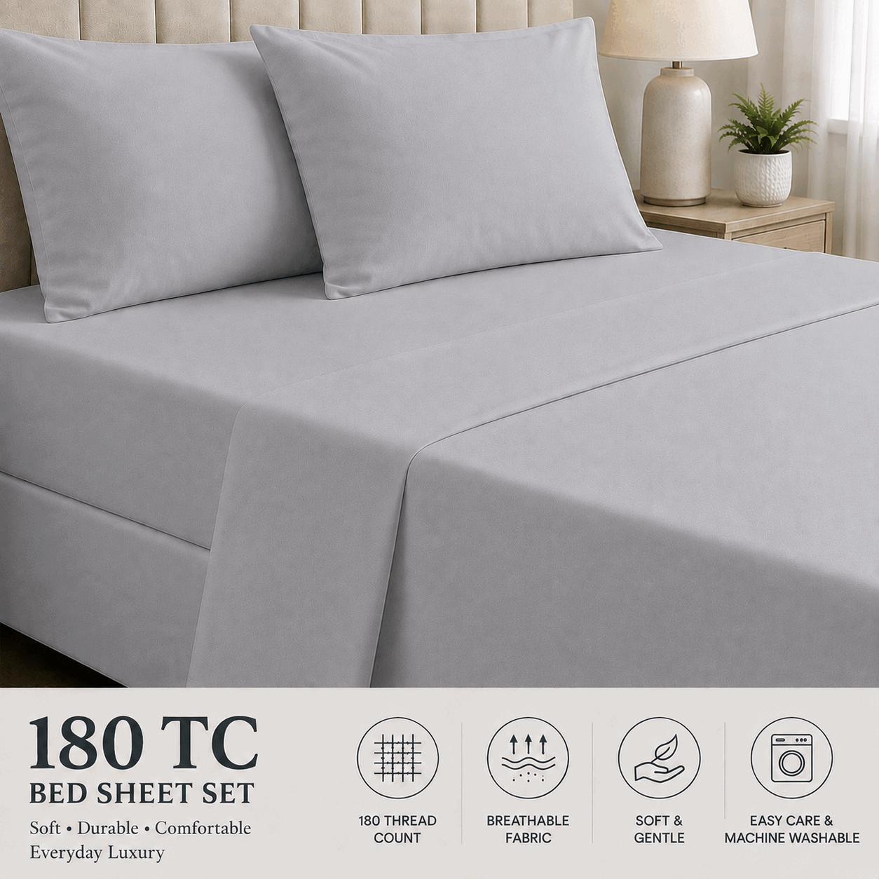Grey Bed Sheet
