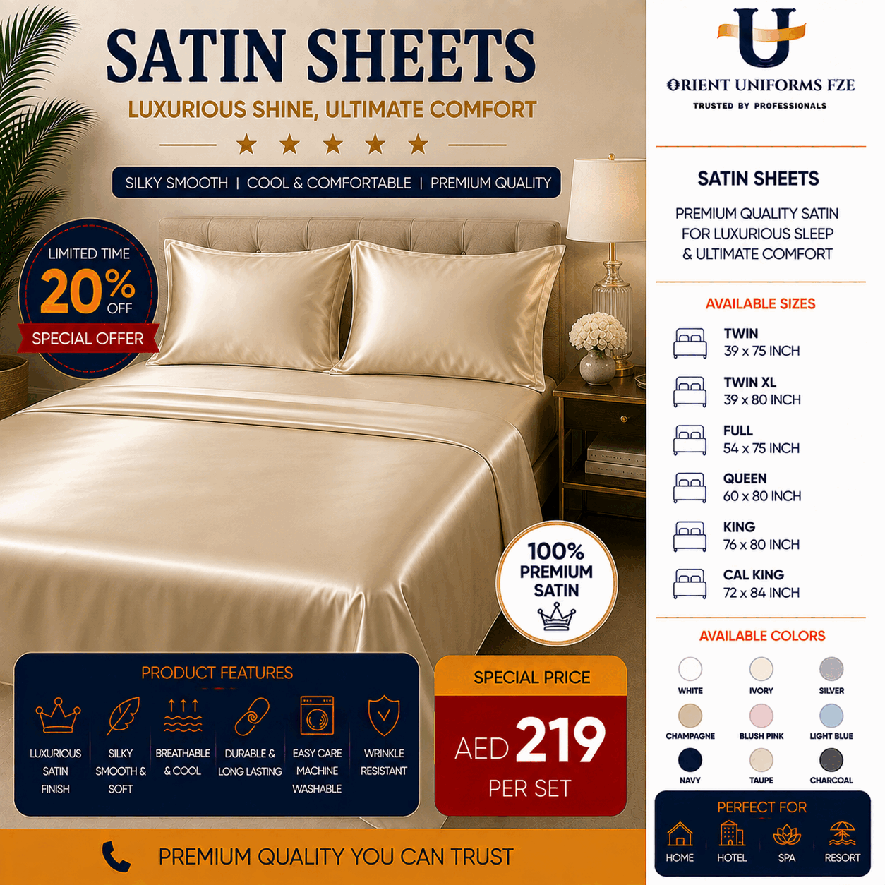 Satin Bed Sheets