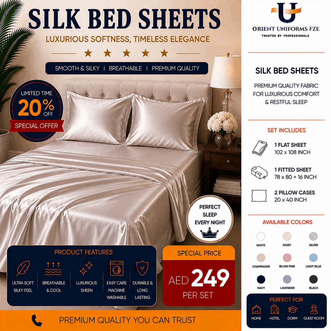 Silk Bed Sheets