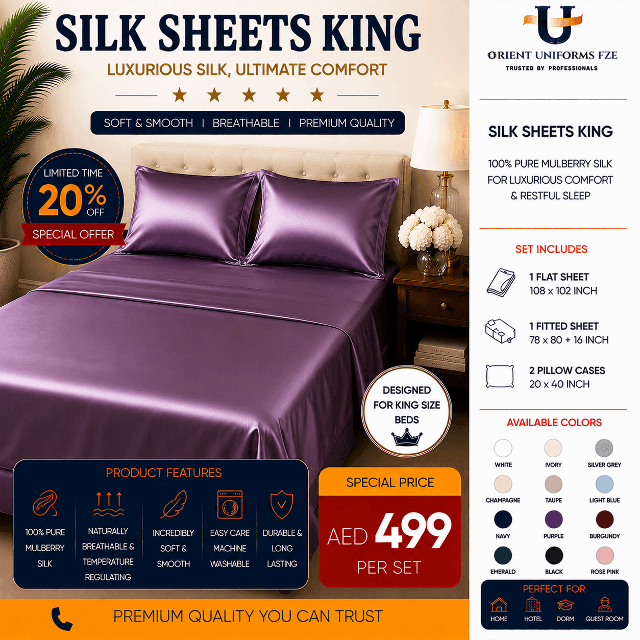 Silk Sheet King