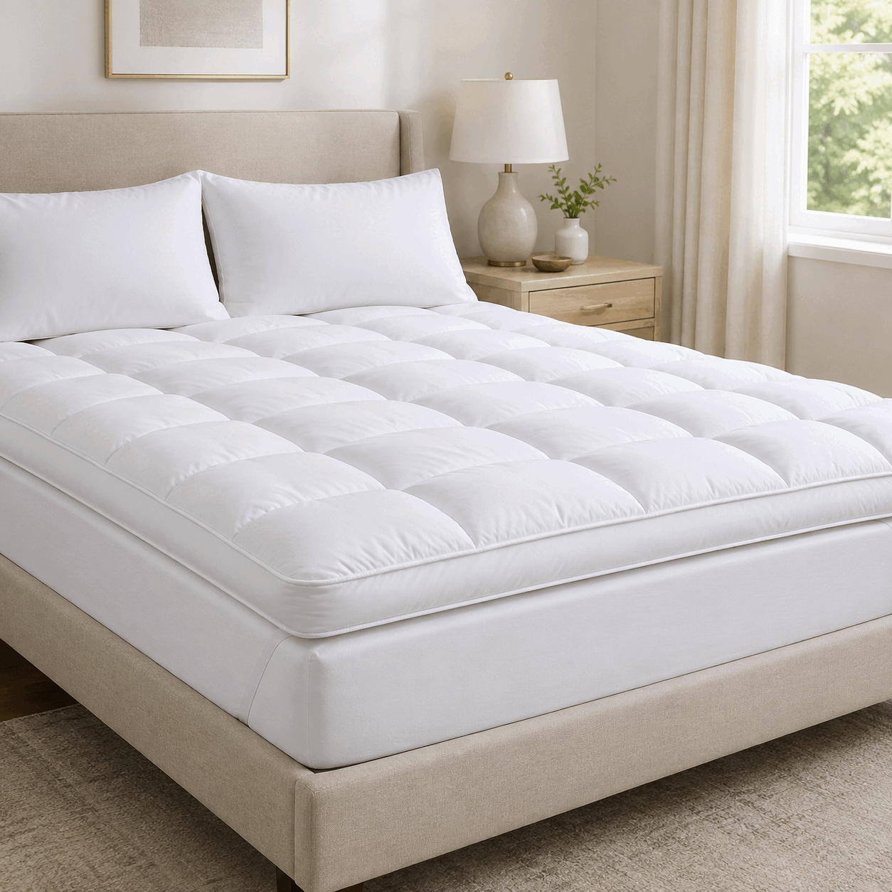 Mattress Topper White for UAE commercial textile supply