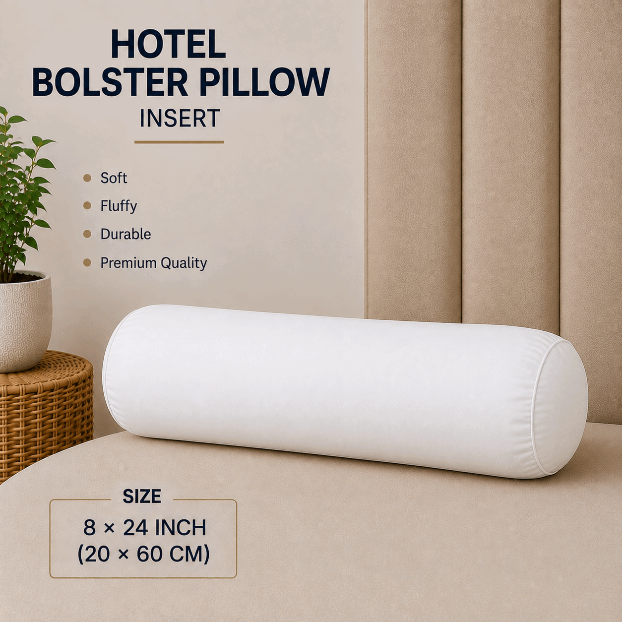 Hotel Bolster Pillow