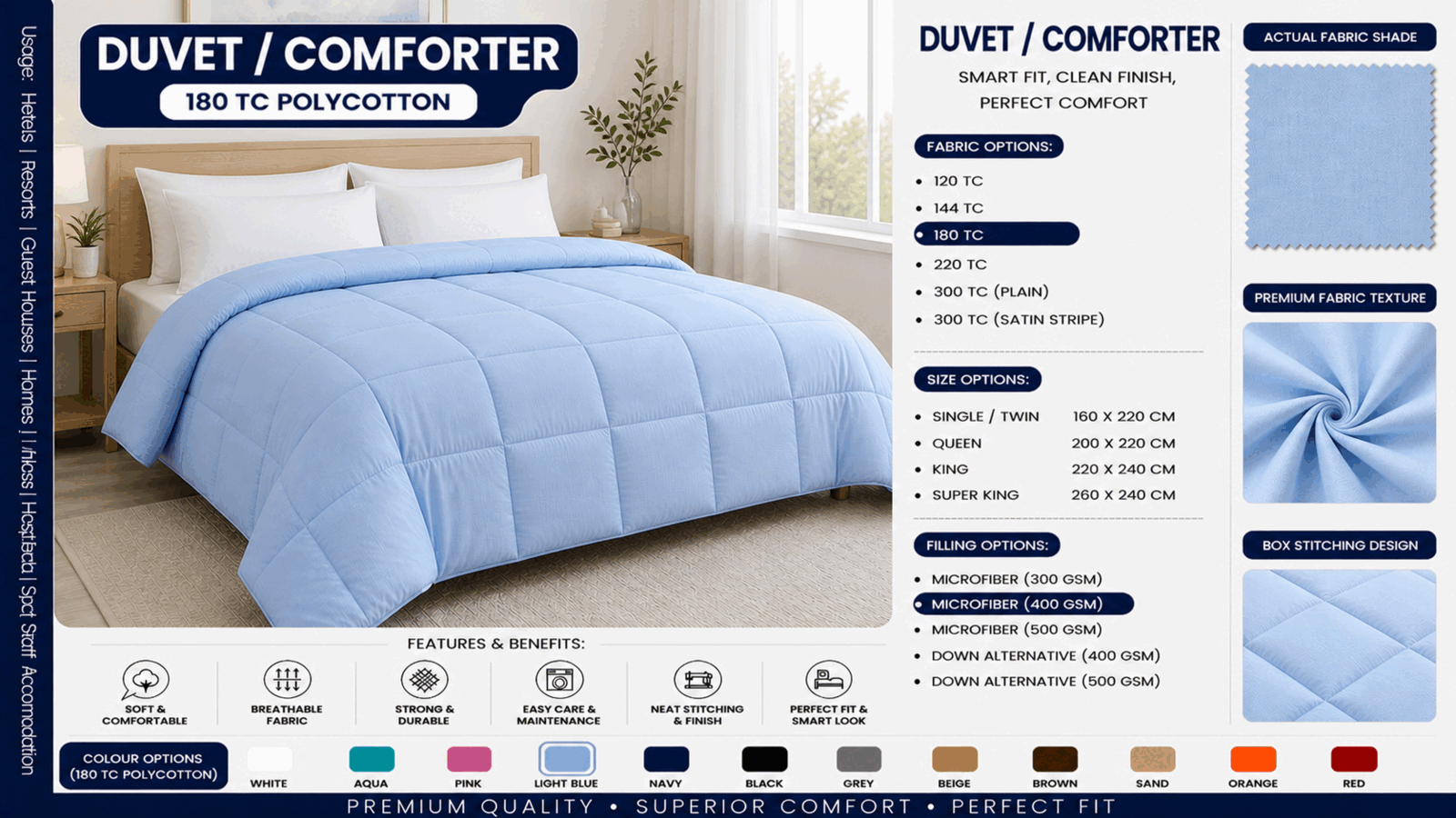 Blue Duvet Comforter