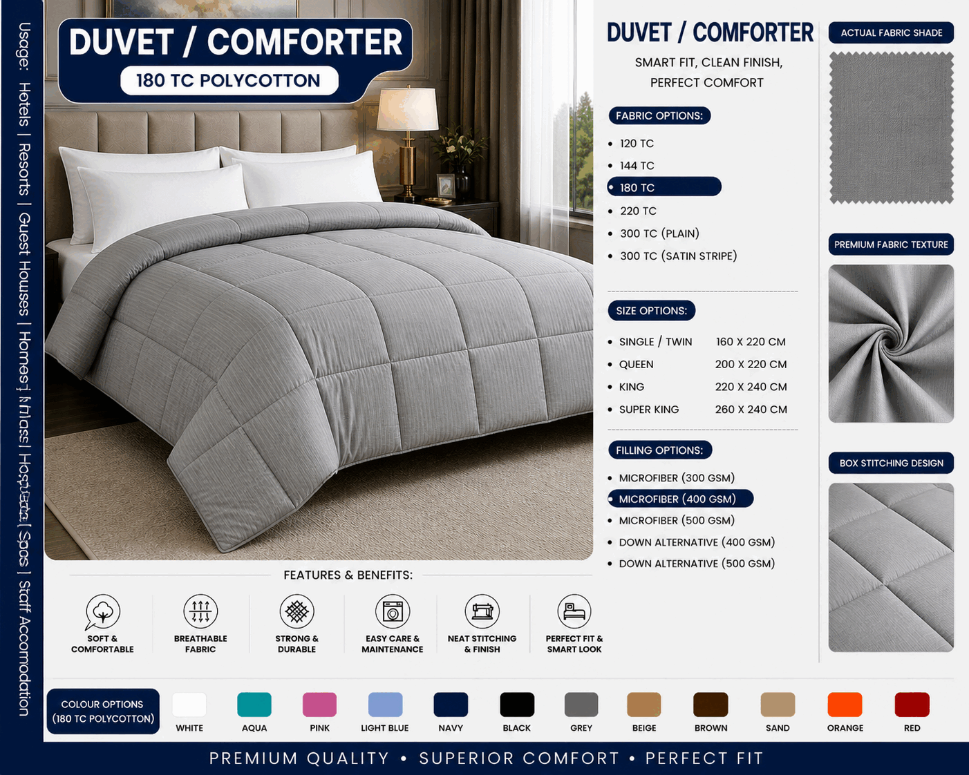 Grey Duvet Comforter