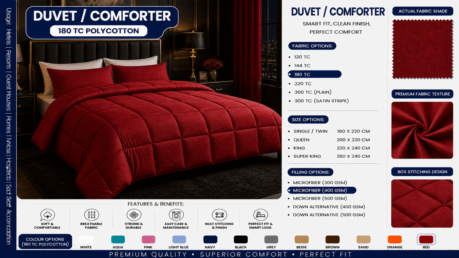 Maroon Duvet Comforter