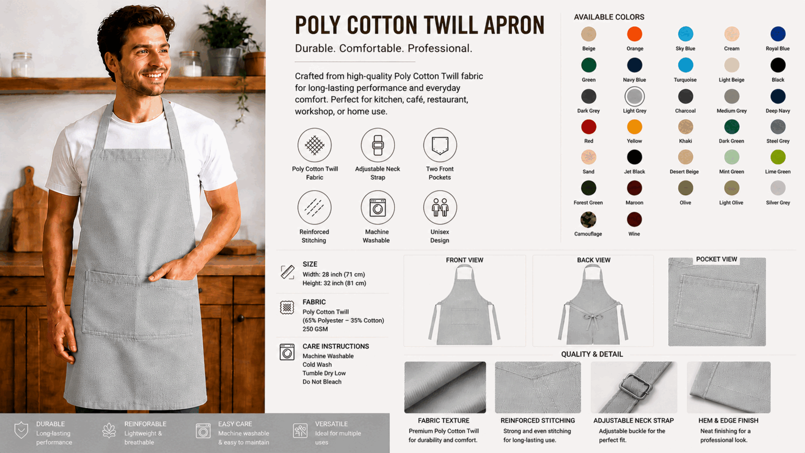 Light Grey Apron