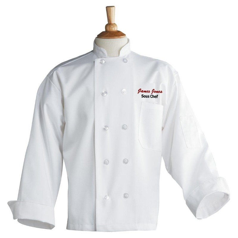Chef Jacket Classic Two Rows Round Buttons Full Sleeves
