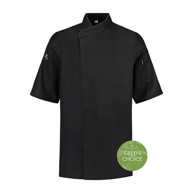 Chef Jacket Half Sleeves Closure Chinese Collar