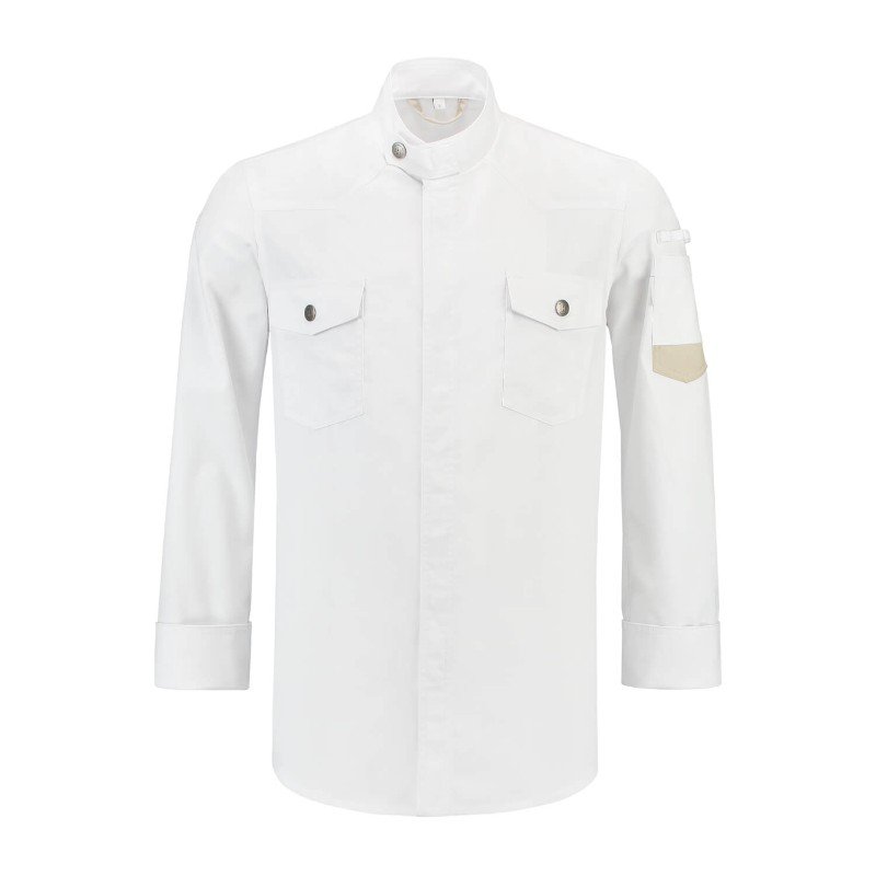 Informal Shirt Attire Chef Two Pockets Full Sleeves Collar