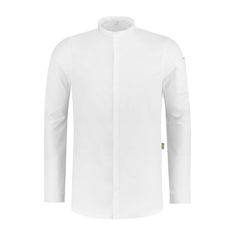 Plain Chef Shirt Conceal Zipper