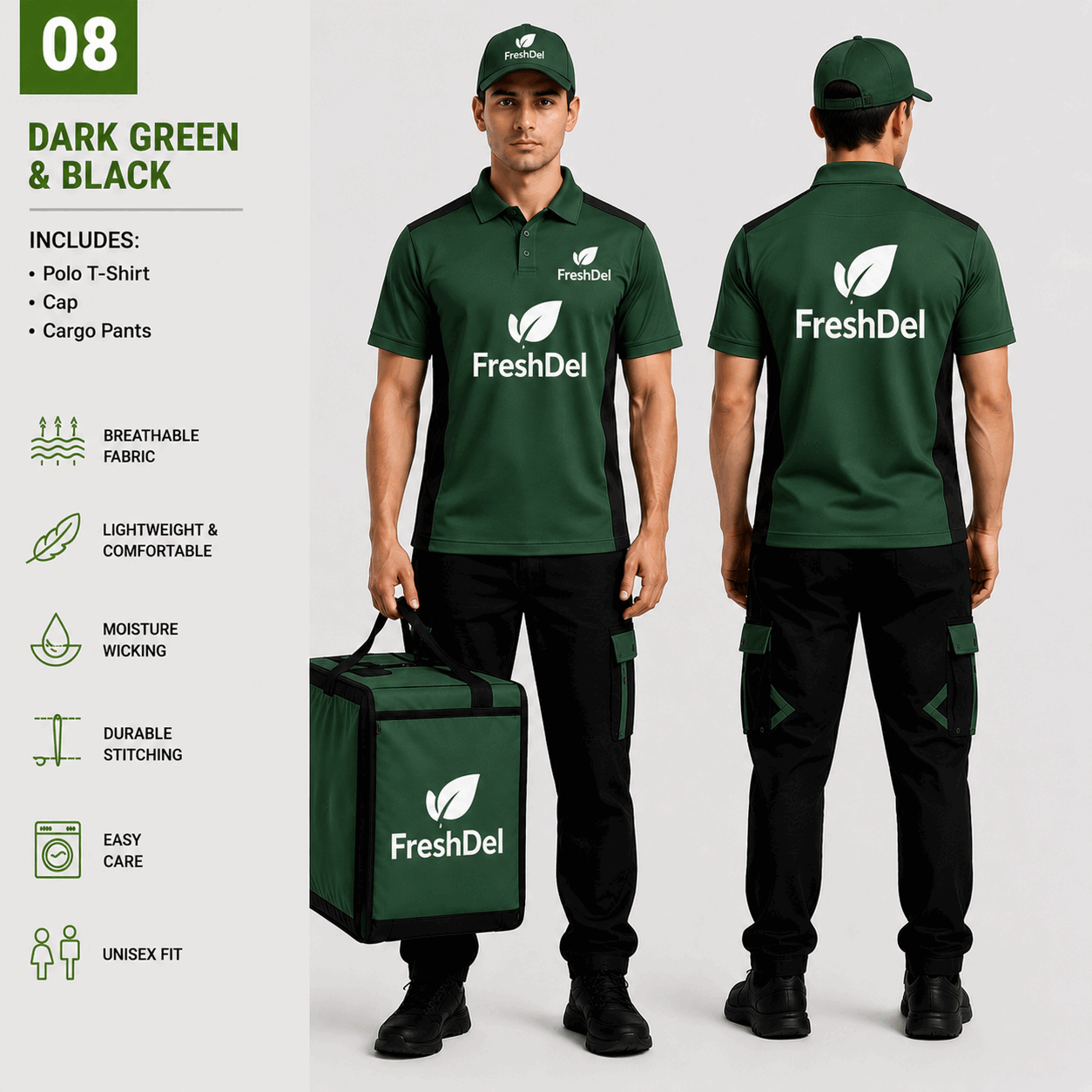 Green Black Ride Uniform