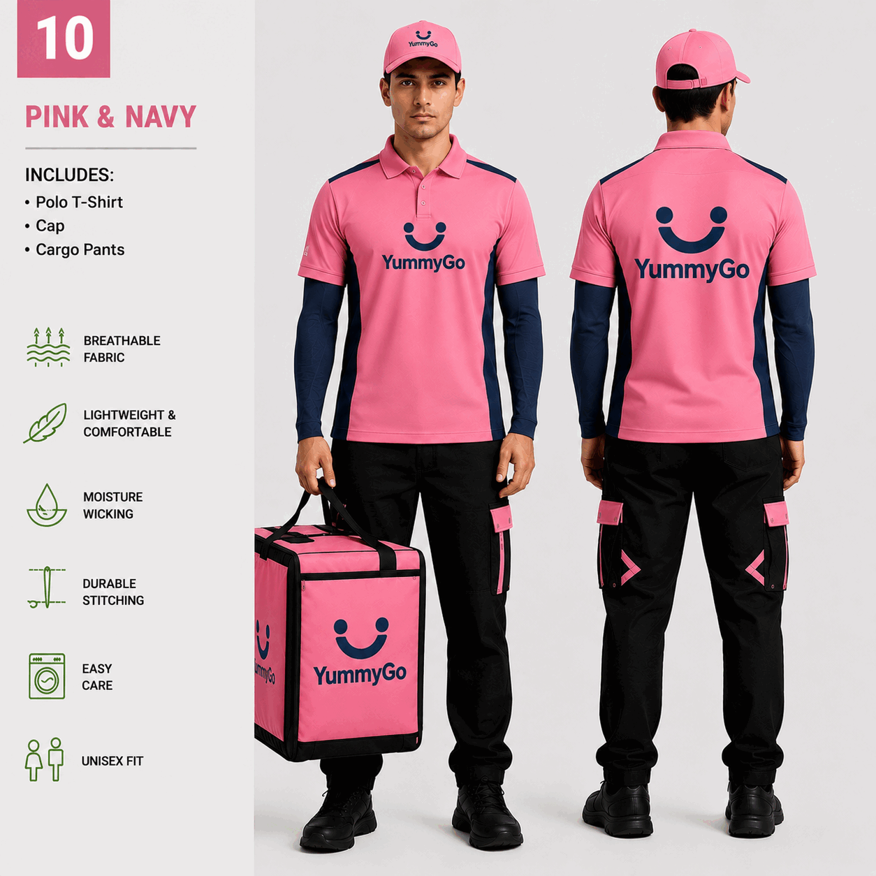 Navy Pink Ride Uniform