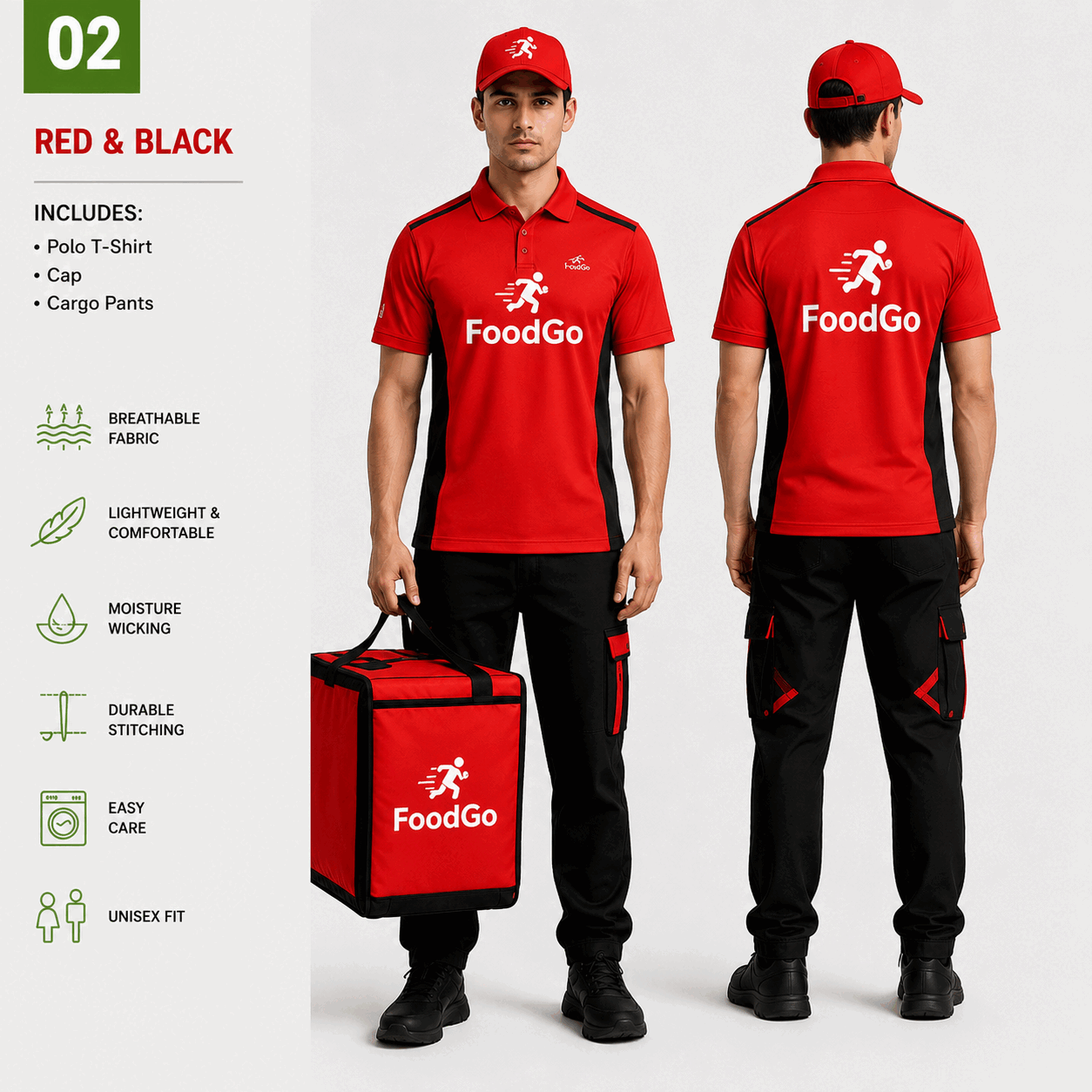 Red And Black Ride Uniform