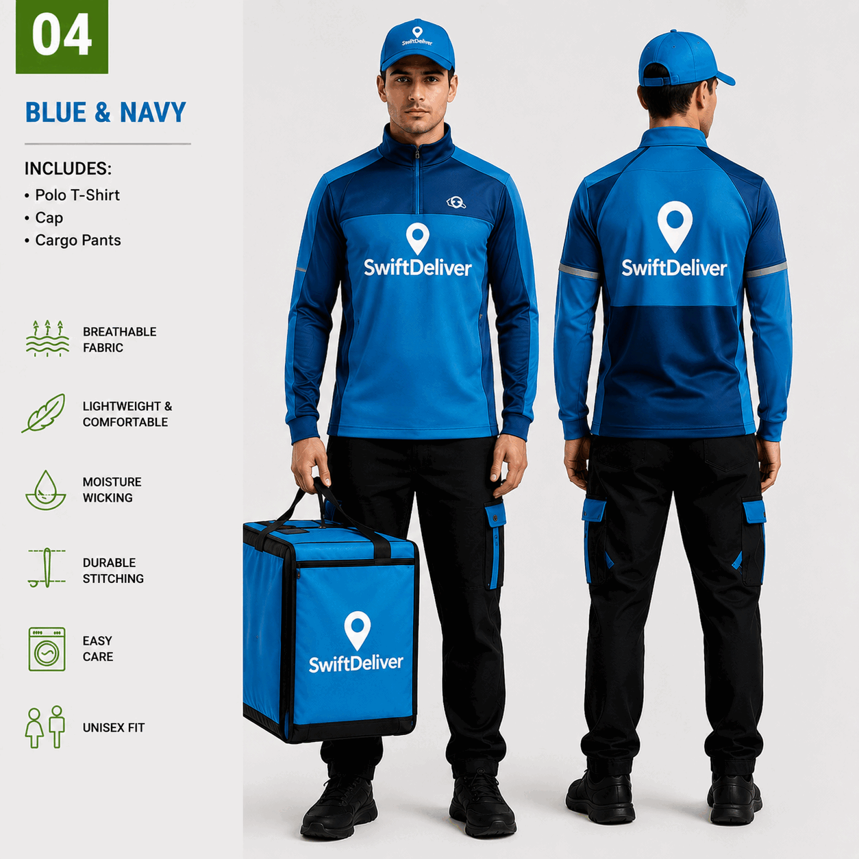 Royal Blue And Black Rider Uniform