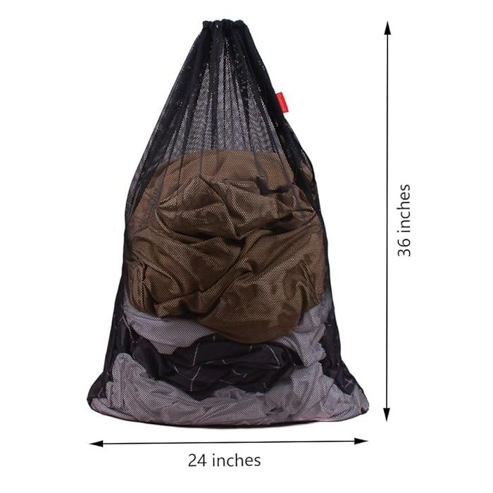 Mesh Material Black Laundry Bag 3
