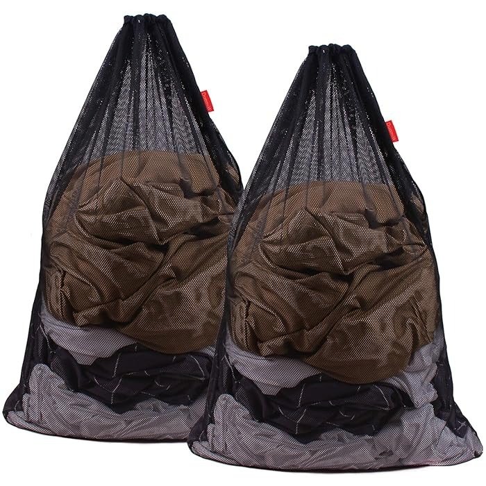 Mesh Material Black Laundry Bag