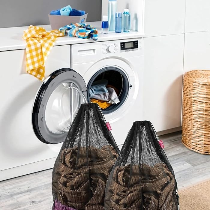 Mesh Material Black Laundry Bags Washing