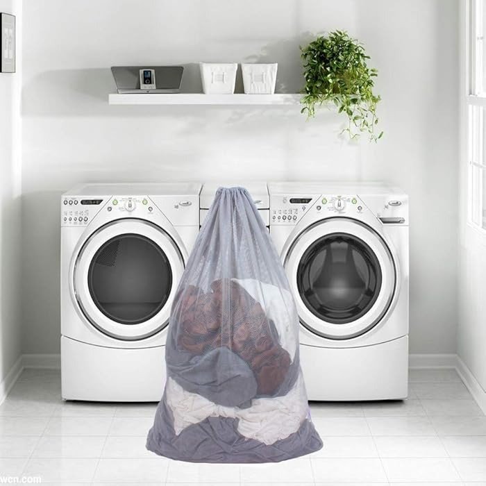 Mesh Material Grey Laundry Bag 3