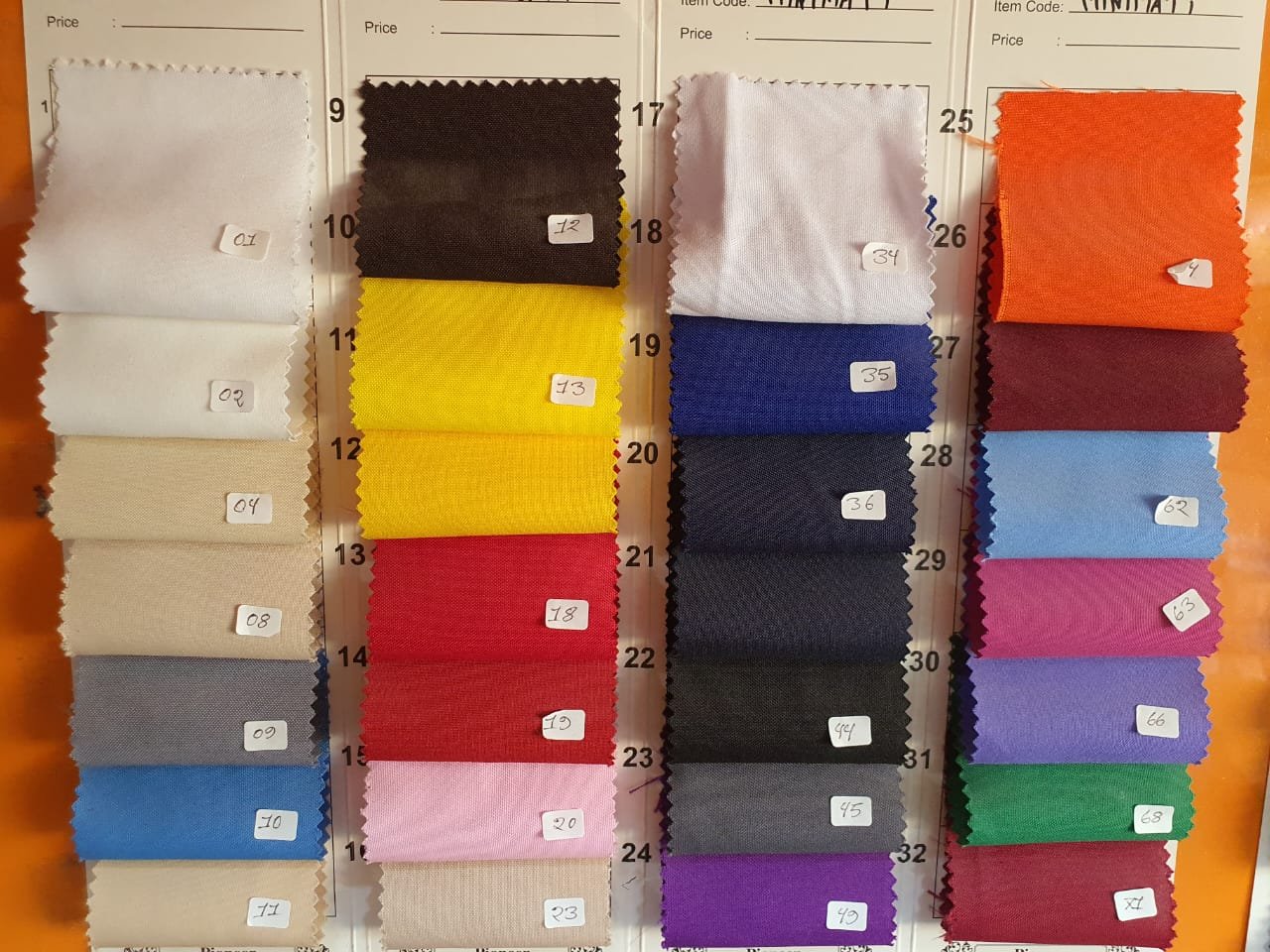 Mini Mat Minimat Shade Card