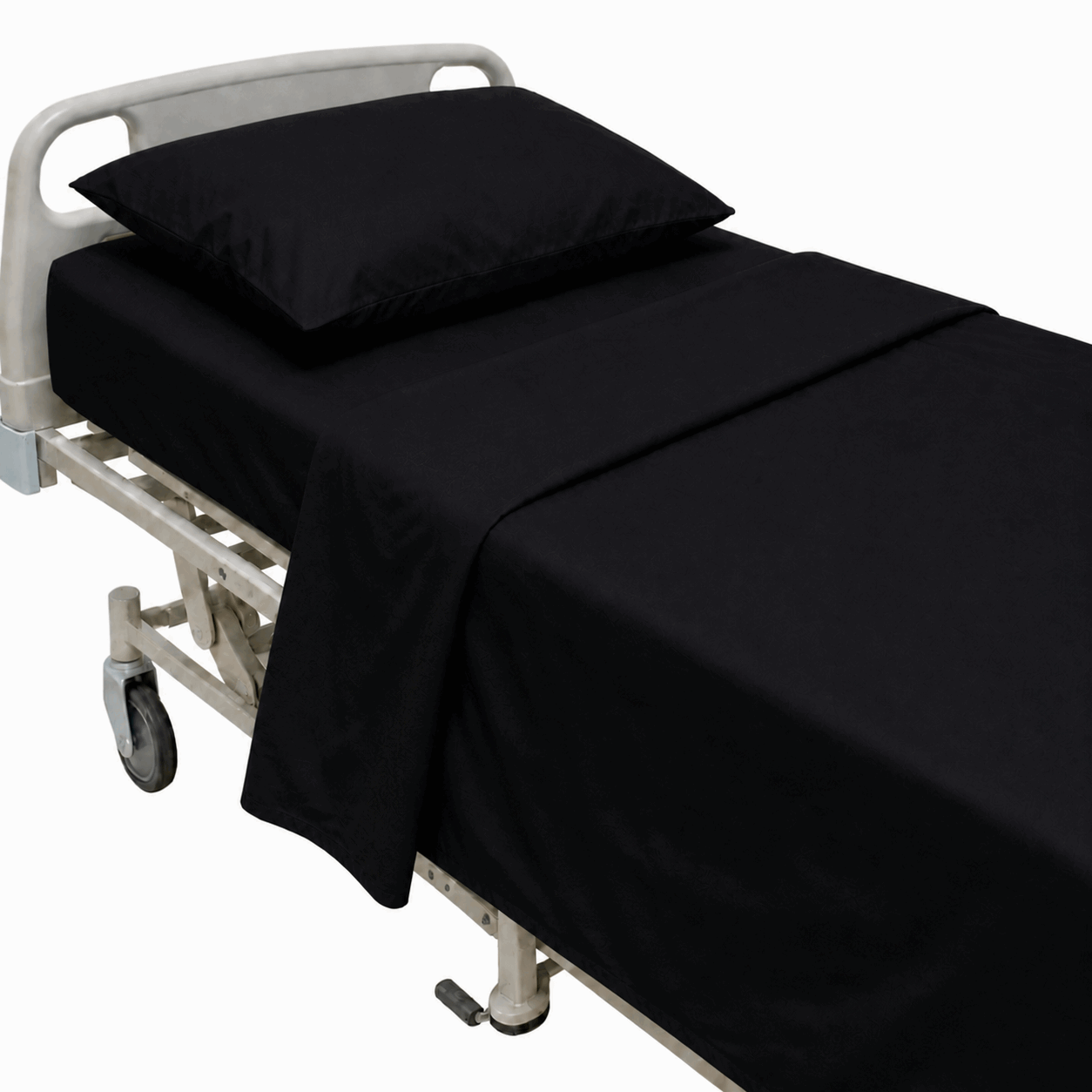 Black Hospital Bed Sheet for UAE commercial textile supply