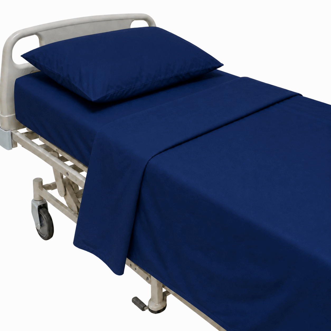 Navy Blue Hospital Bed Sheet