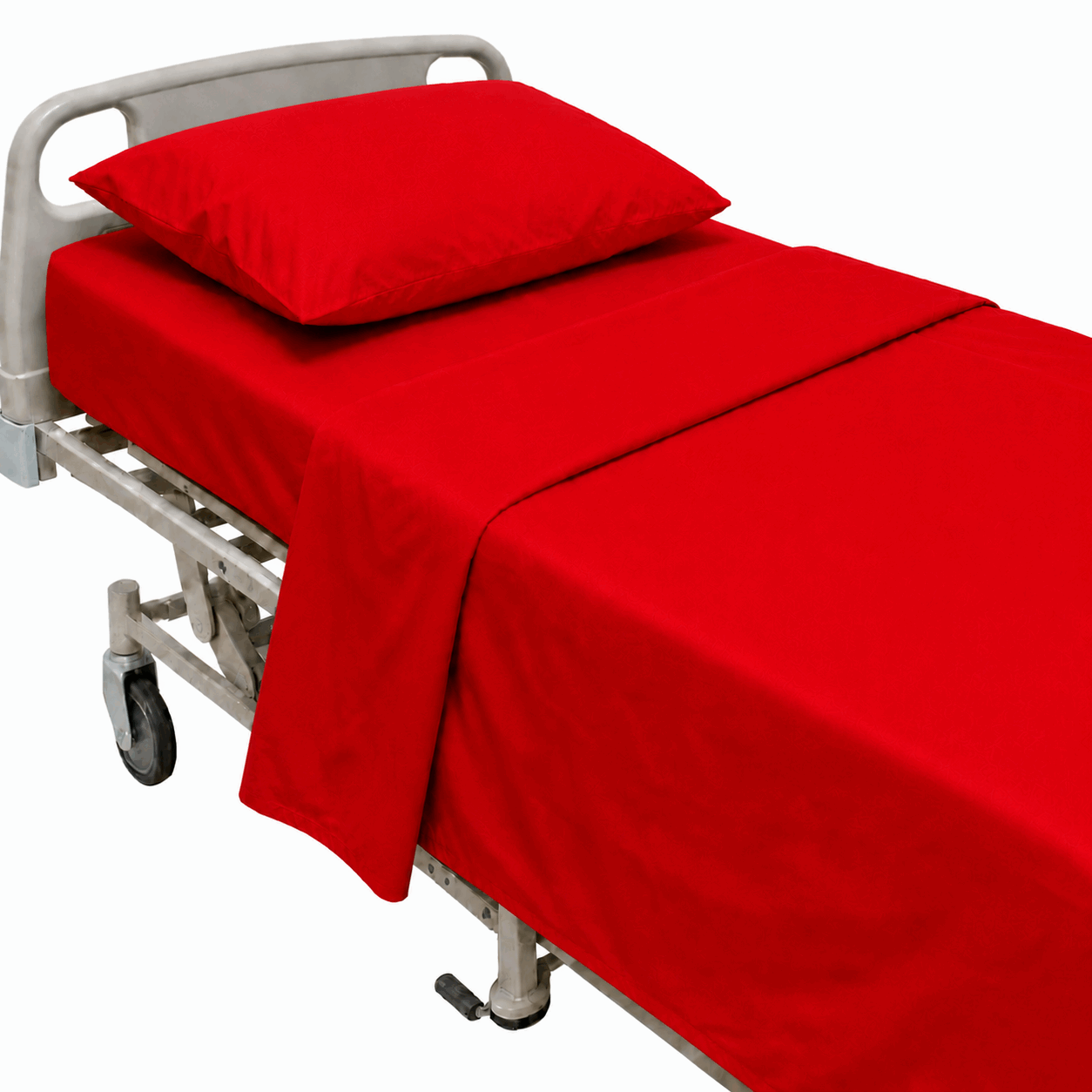 Red Hospital Bed Sheet