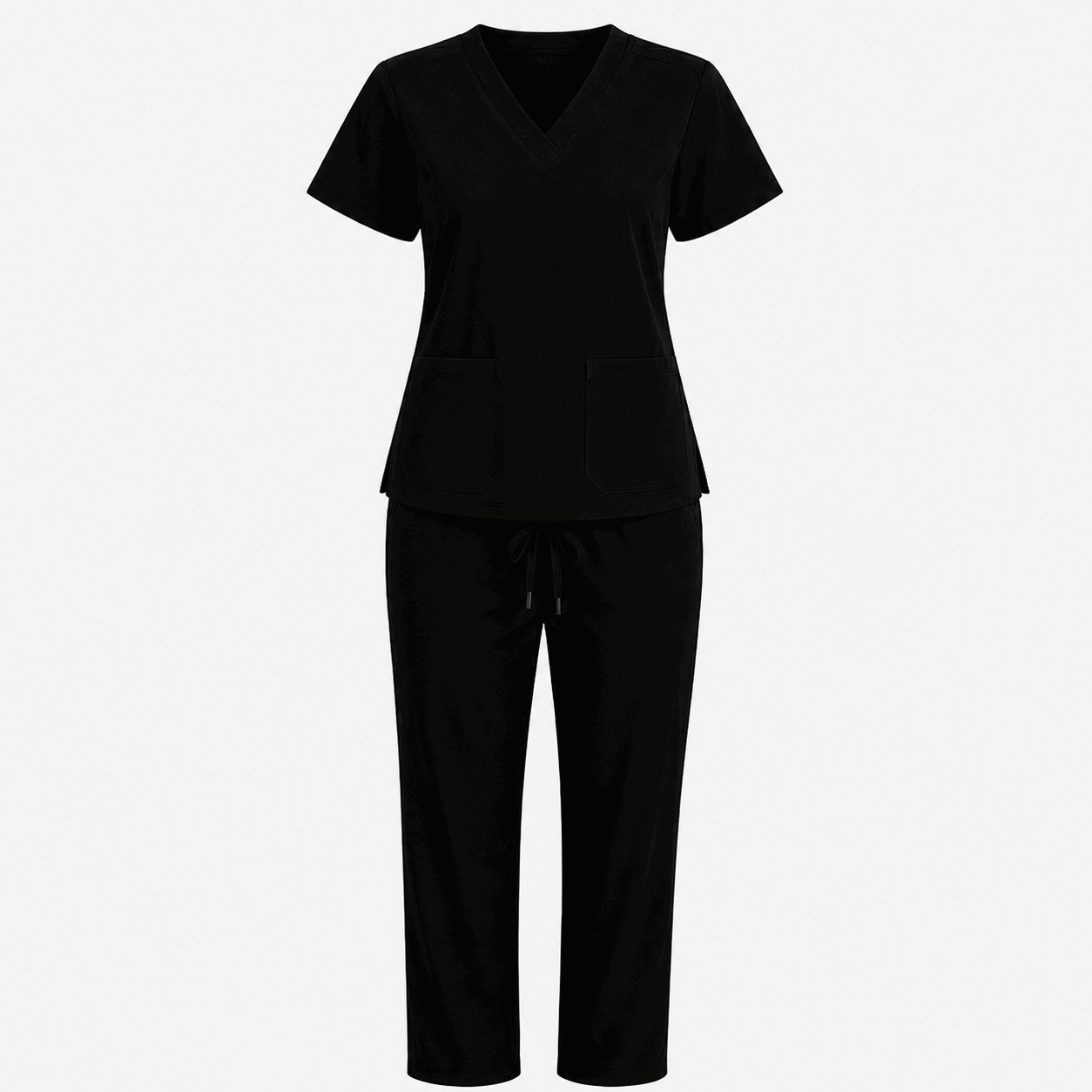 Black Colour Scrub Suit 1 for UAE commercial textile supply