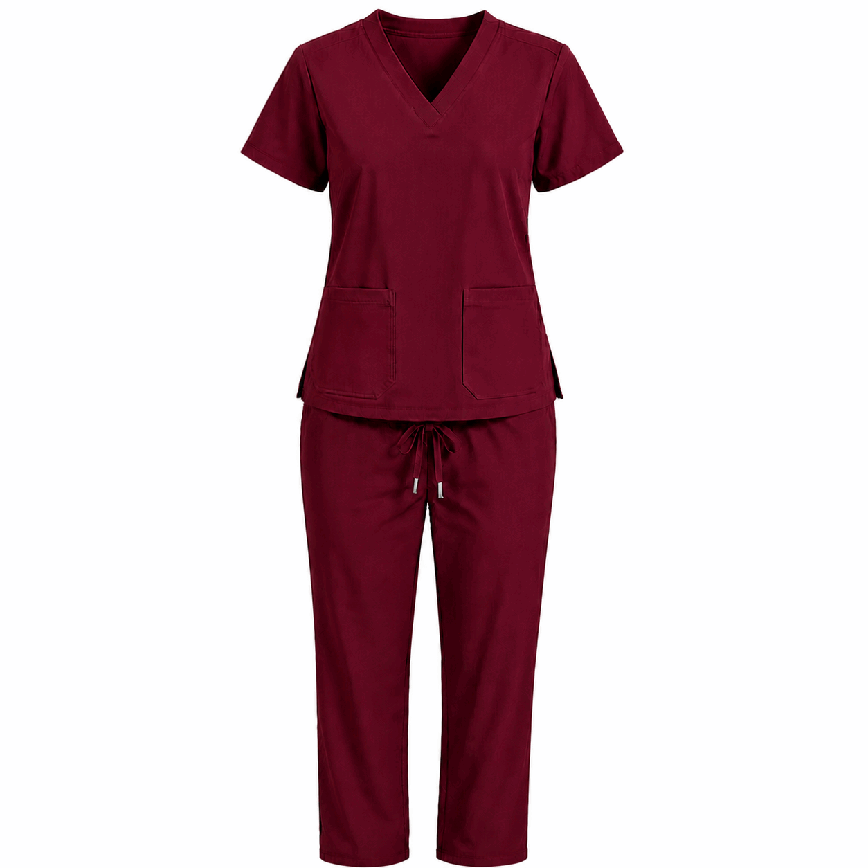 Maroon Colour Scrub Suit for UAE commercial textile supply