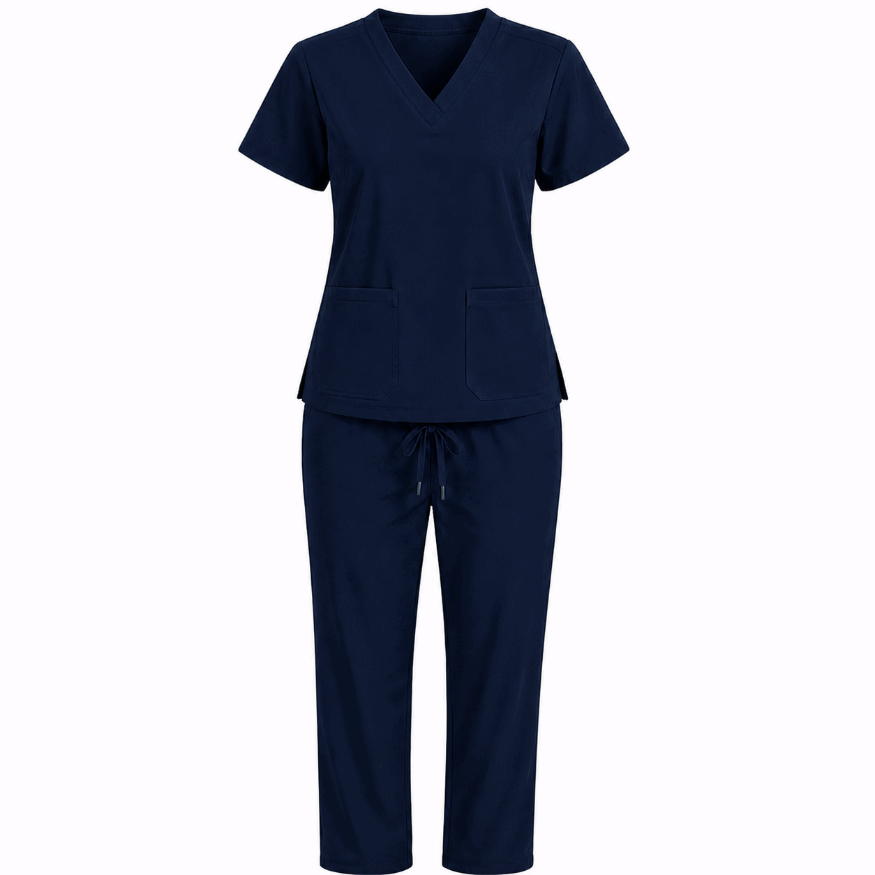 Navy Blue Colour Scrub Suit 2 for UAE commercial textile supply