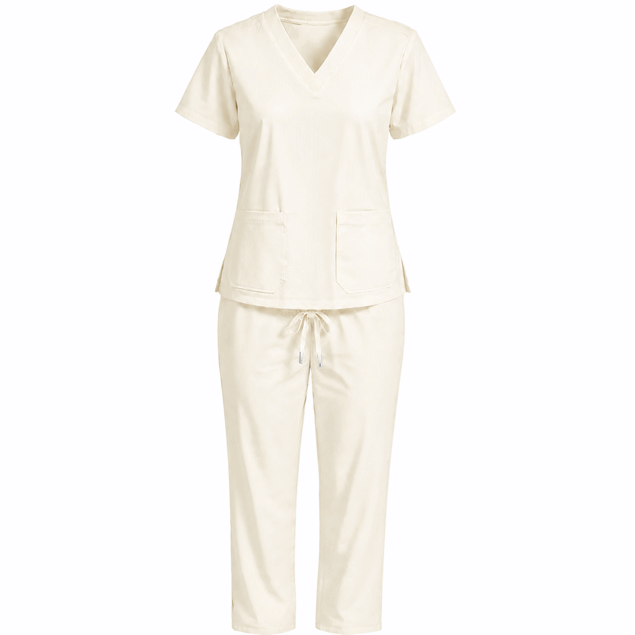 Off White Colour Scrub Suit for UAE commercial textile supply